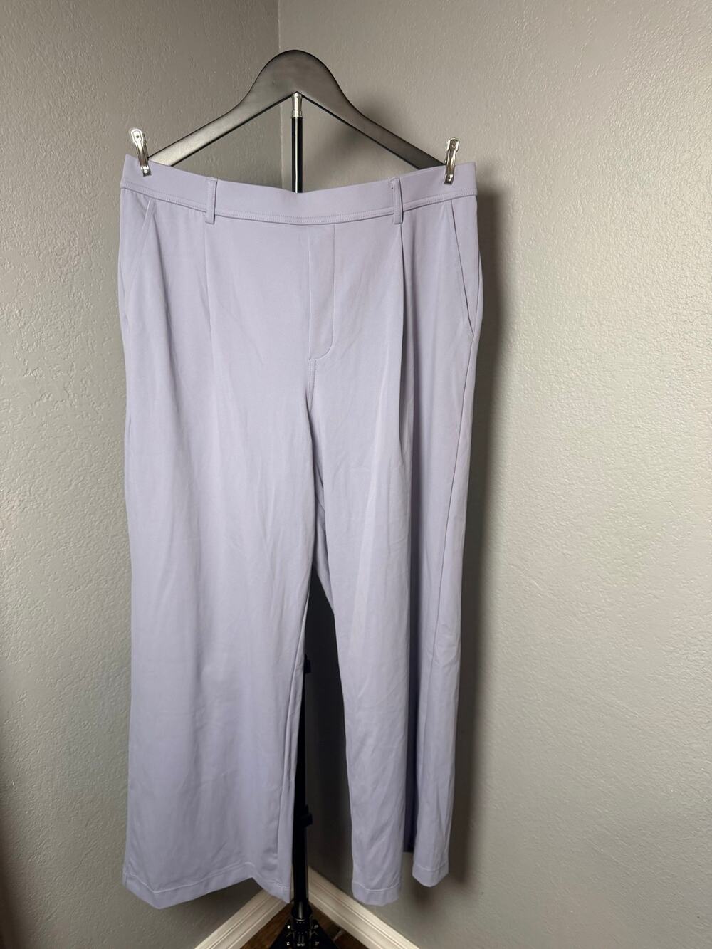 Halara Lavender Wide Leg Stretch Trouser Pants XL Regular Casual Workwear